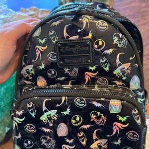 Loungefly Black Cosmic Mini Backpack